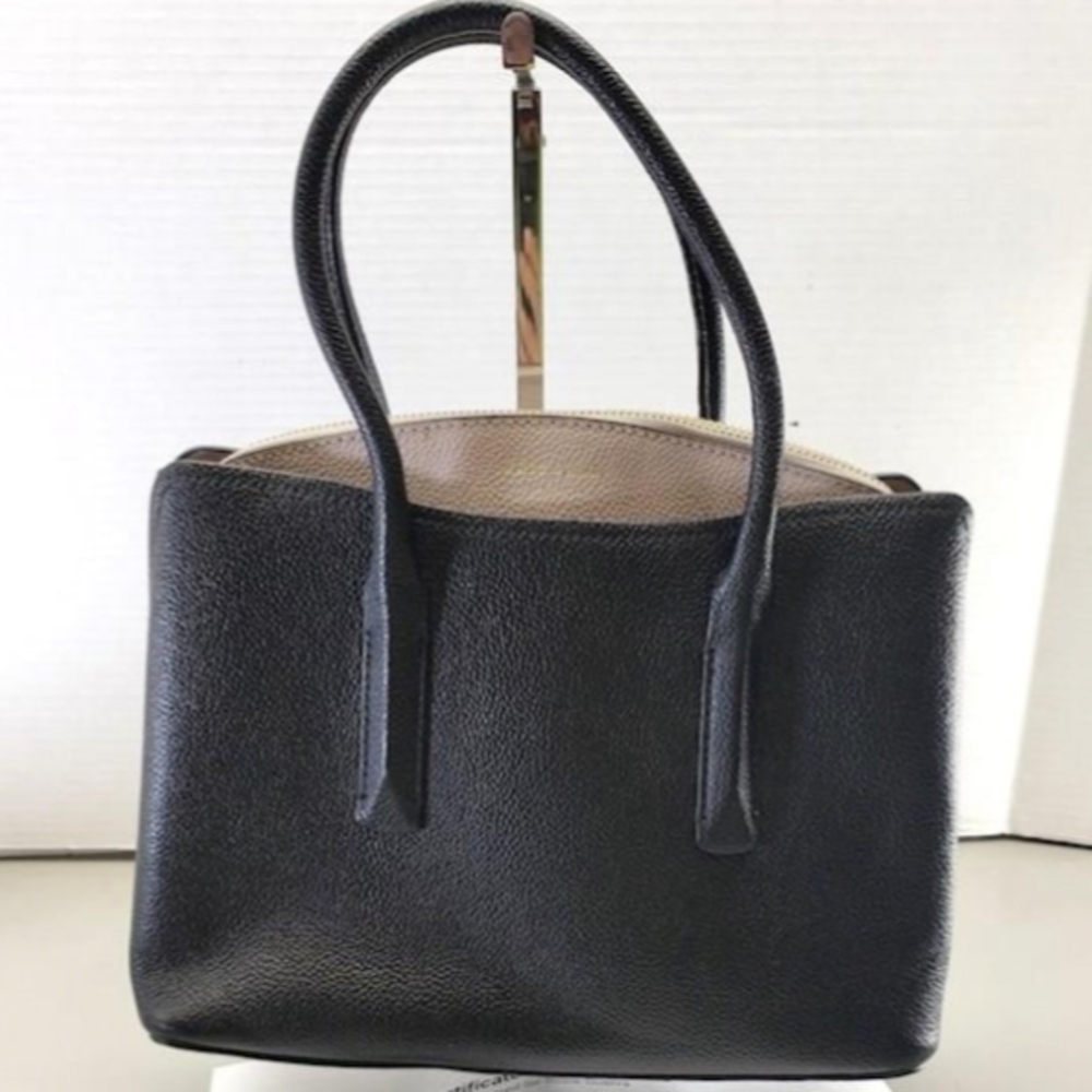 Kate Spade Black and Grey New York Leather Satchel